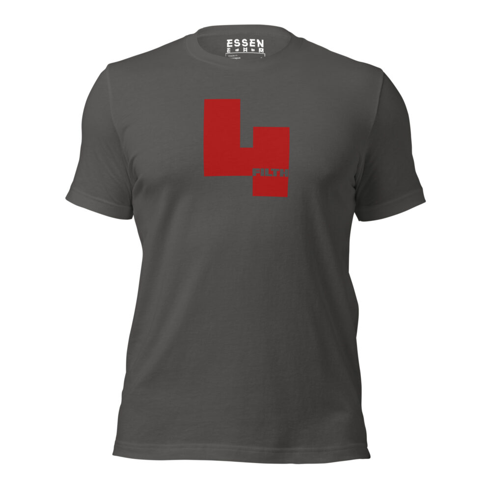 Red 4 Filth on Asphalt Hiker T-Shirt