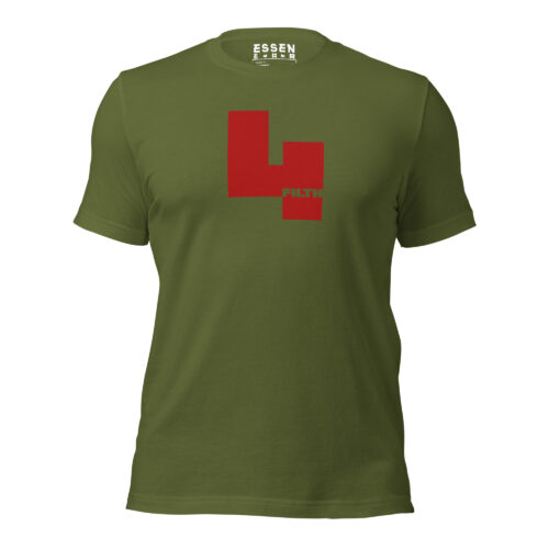 Red 4 Filth on Olive Hiker T-Shirt