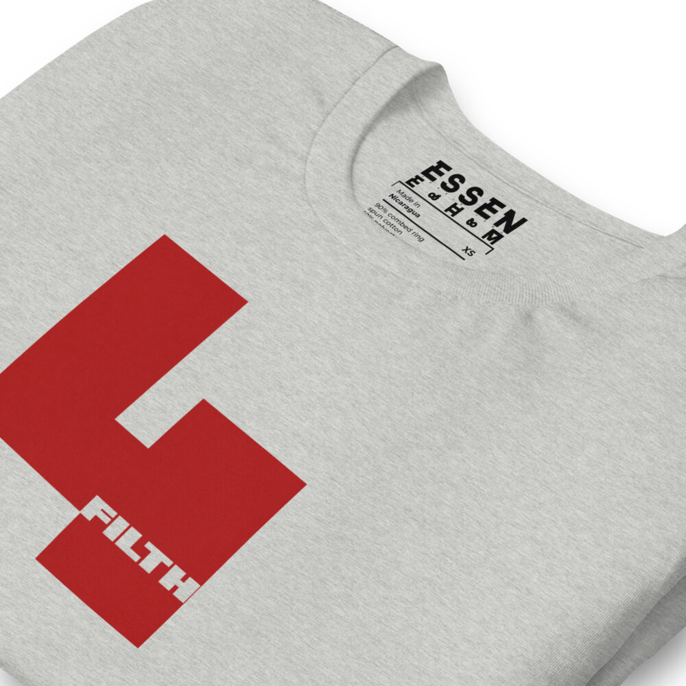 Red 4 Filth - Ahtletic Heather Grey Hiker T-Shirt Menz folded