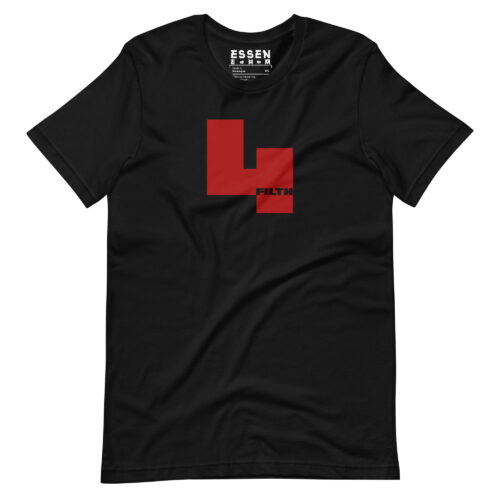 Red 4 Filth - Black Hiker T-Shirt Menz laid flat