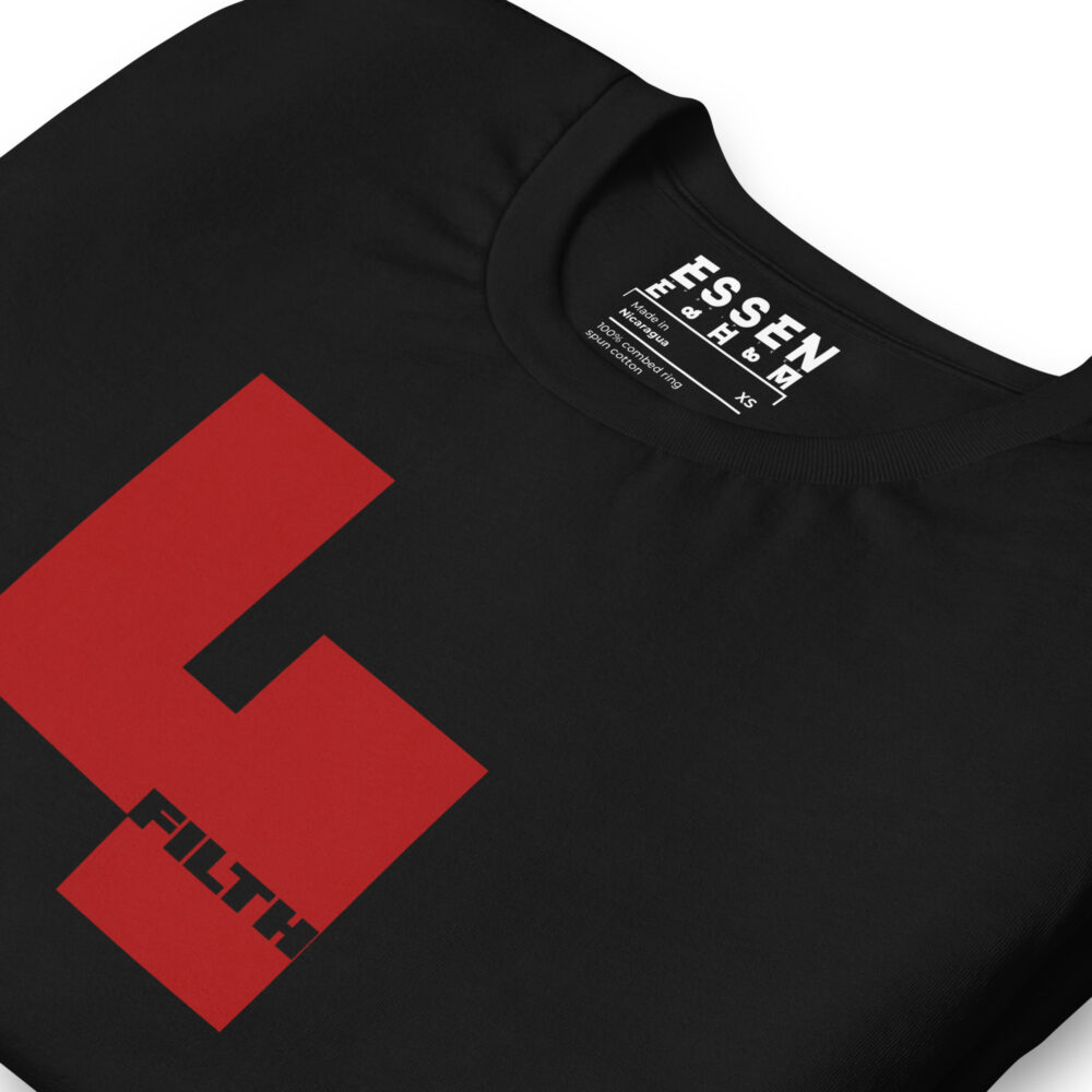 Red 4 Filth - Black Hiker T-Shirt Menz folded