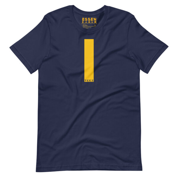 Strip TEEZ Yellow on Navy T-shirt