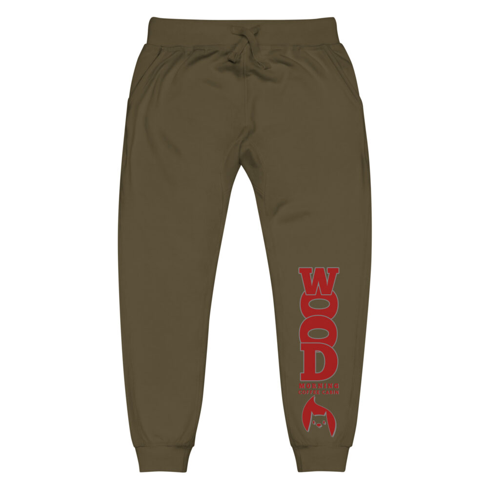 A Wood Morning Coffee Cabin Squirrel Joggers - Olive Drab