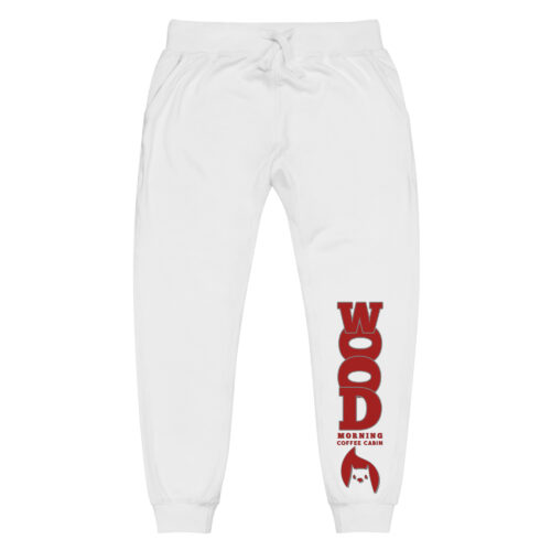 A Wood Morning Coffee Cabin Squirrel Joggers - White