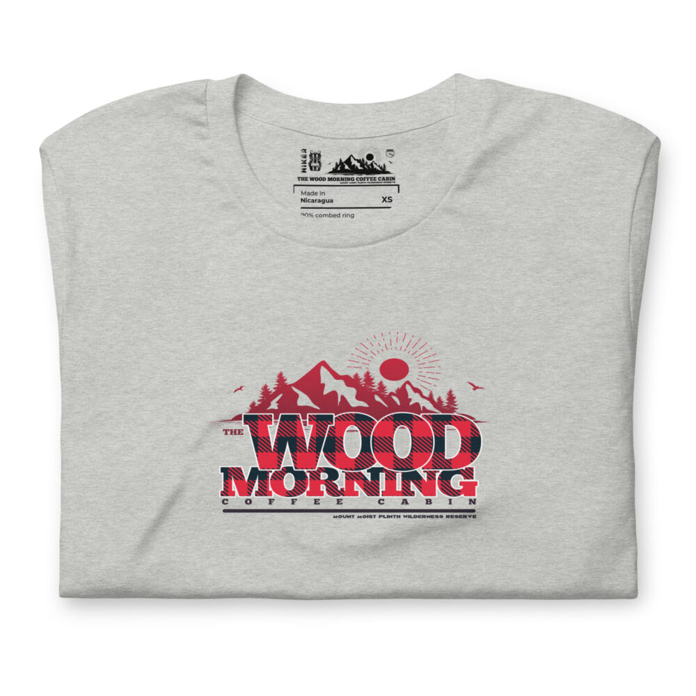 Woodie Tartan T-Shirt Wood Morning Coffee Cabin
