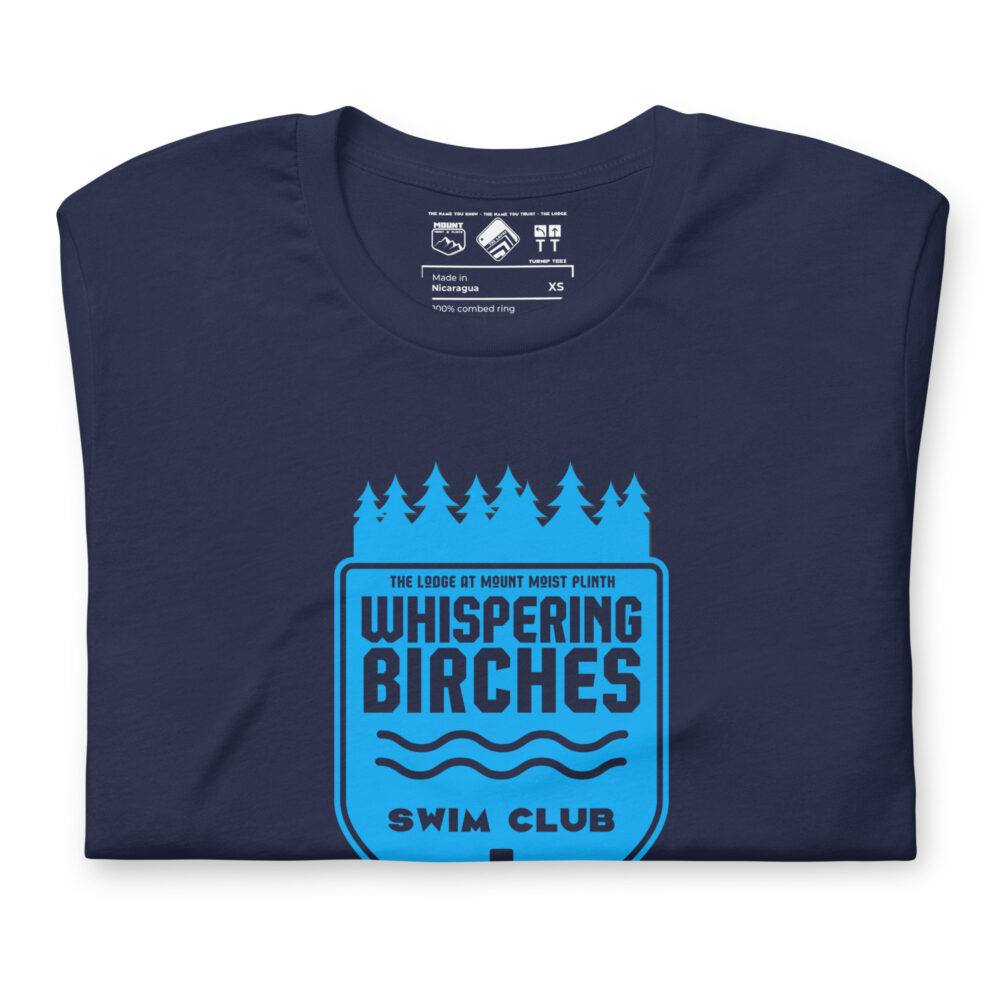 Whispering Birches Swim Club - The Lodge at Mount Moist Plinth - Navy Blue