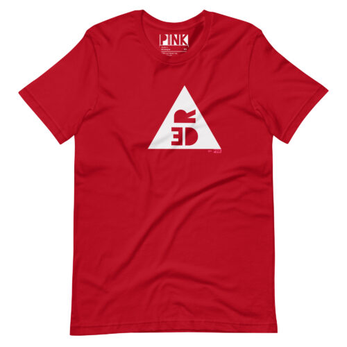 The RED by PINK Hiker T-Shirt laid flat