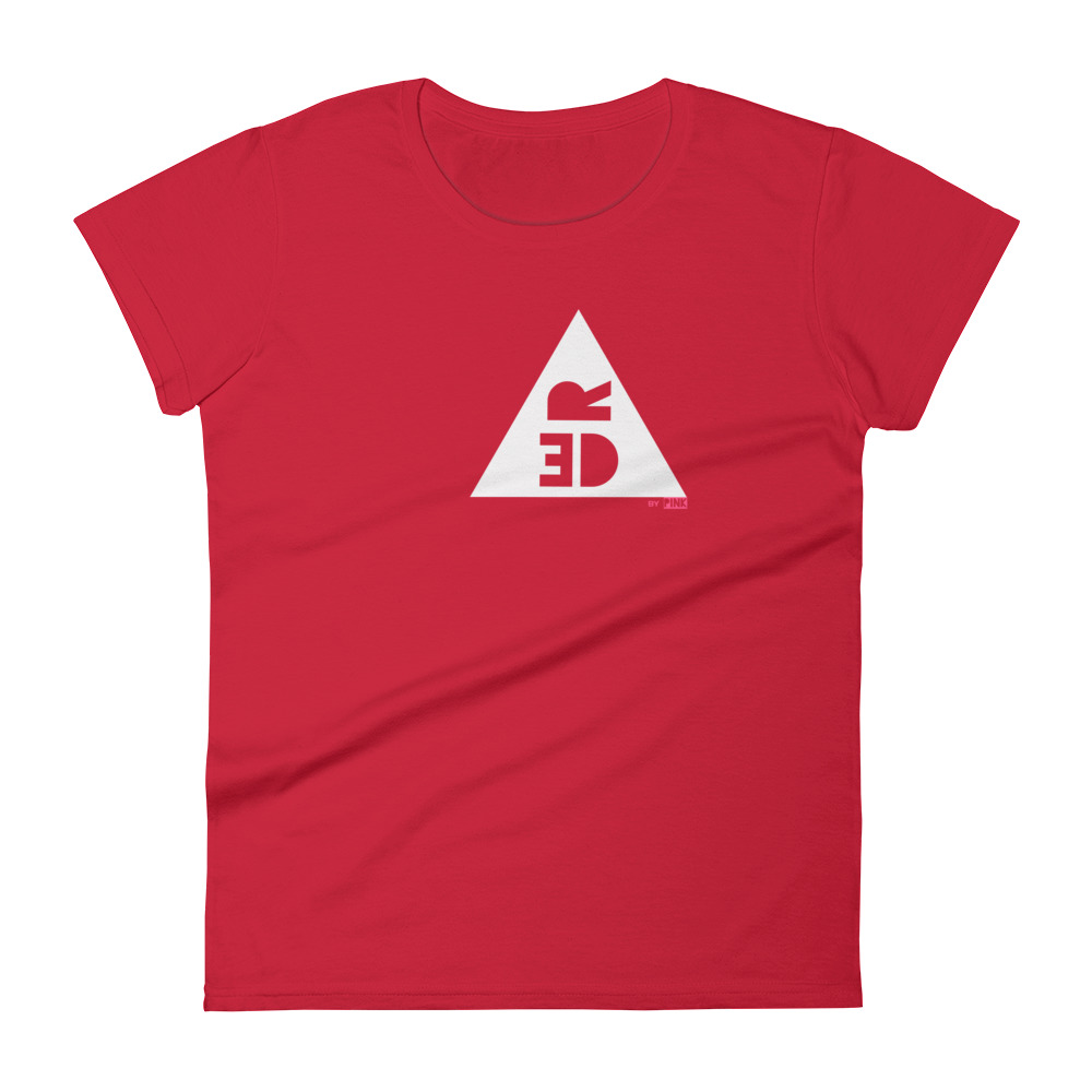 The RED by PINK Fitted T-Shirt Womynz laid flat