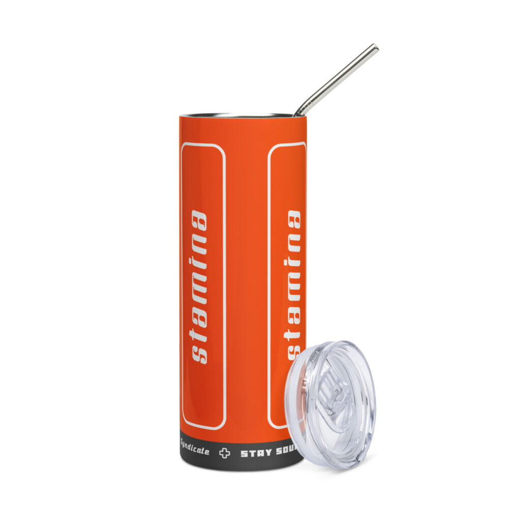 Stamina - 660mL Stainless Steel Tumbler with Plastic Lid and Stainless Steel Straw