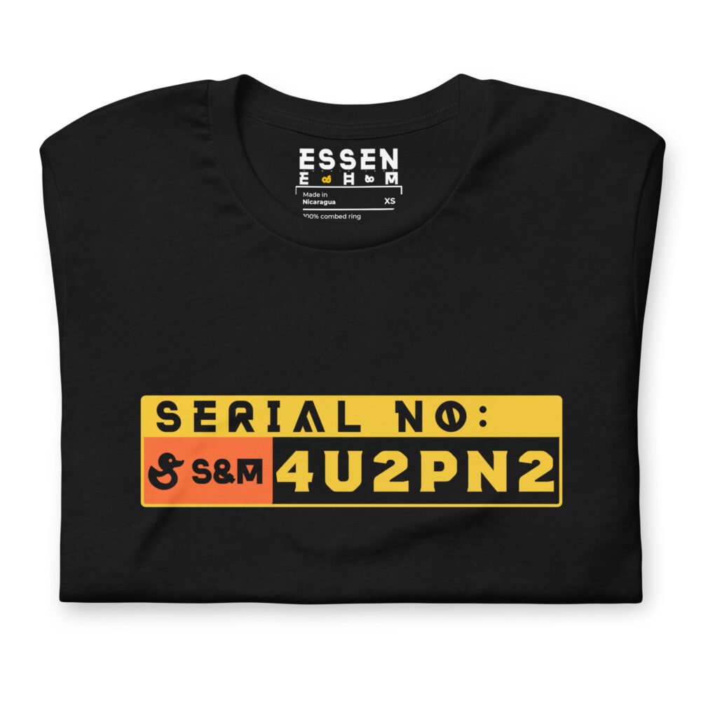 Serial No: 4U2PN2 Mech Orange T-Shirt Folded