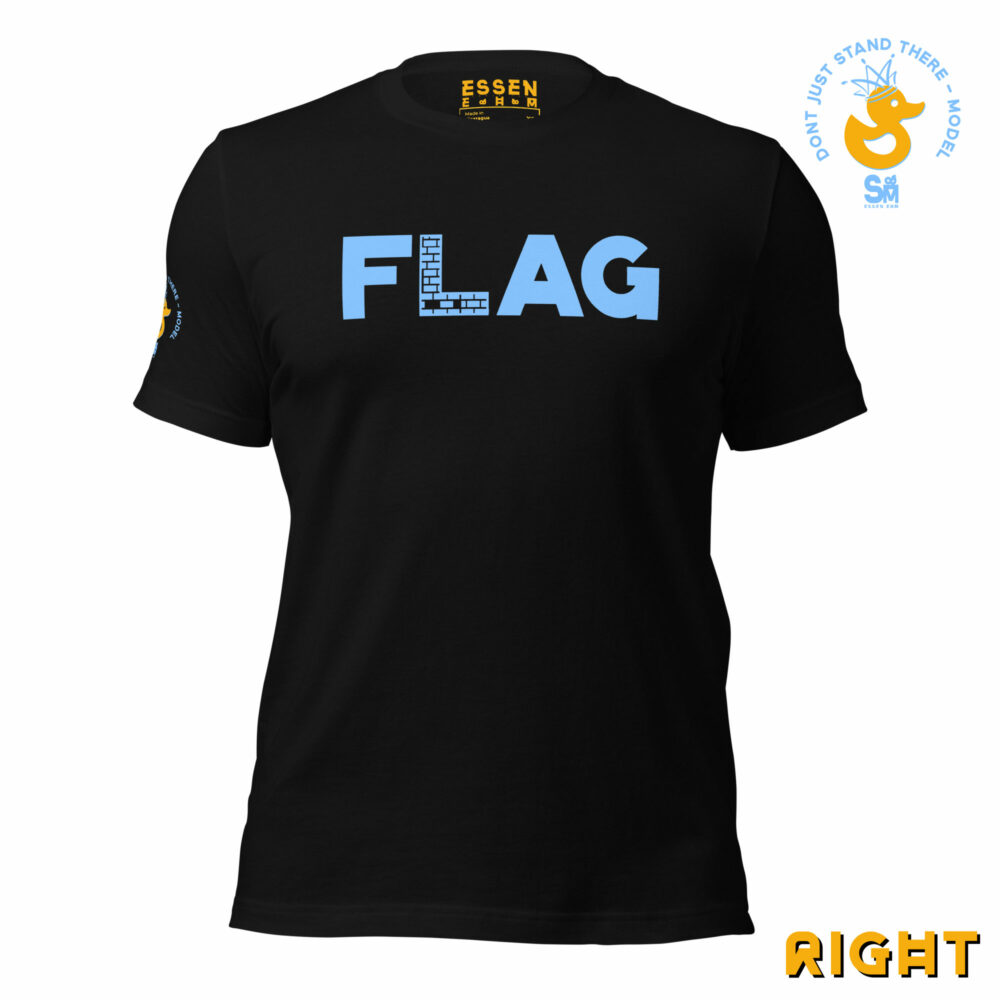 air crew blue flag it essen ehm tee right sleeve front view