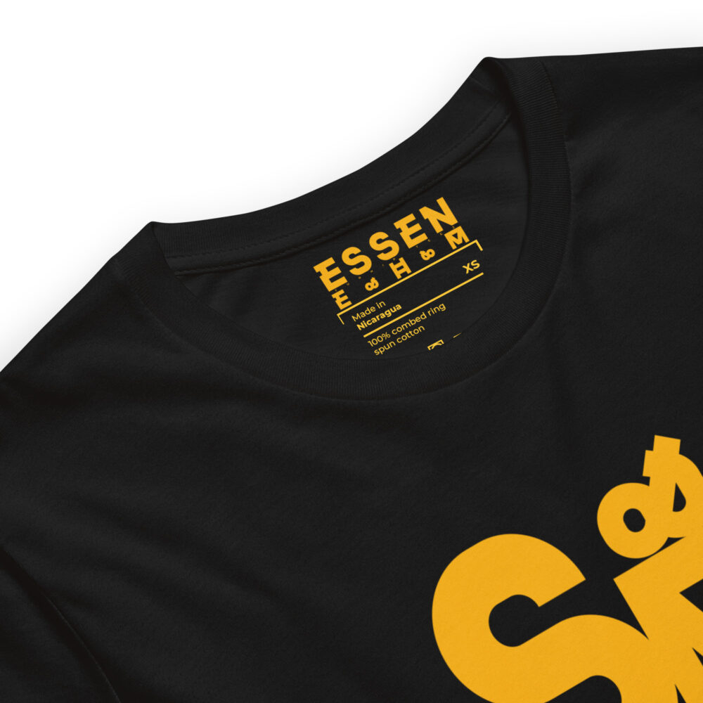 essen ehm logo tee joan tag close up