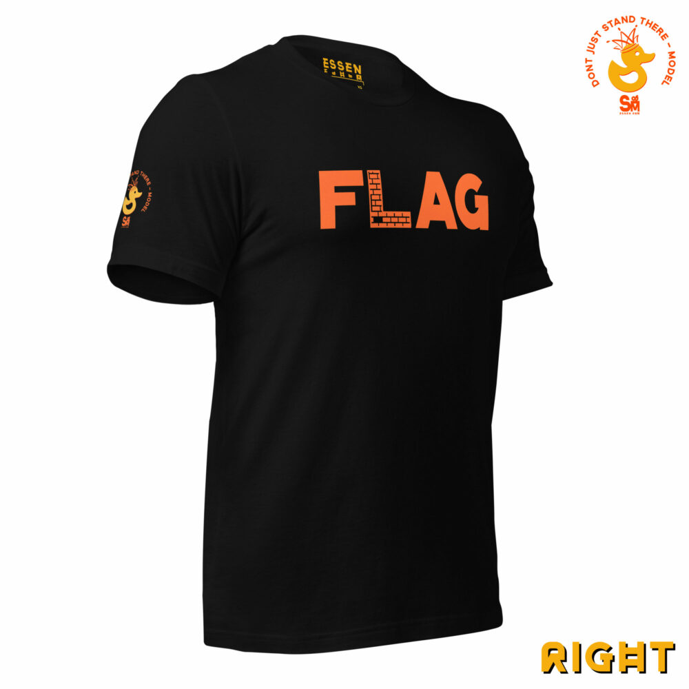 orange essen ehm flag it tee right sleeve side view