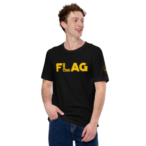 FLAG IT TEE - Yellow left sleeve flagging