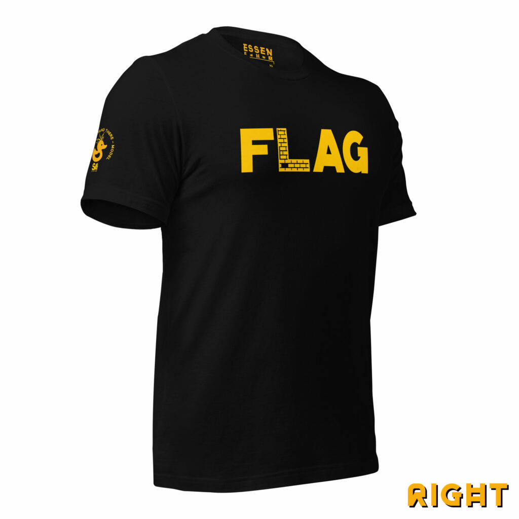 yellow essen ehm flag it tee right sleeve side view