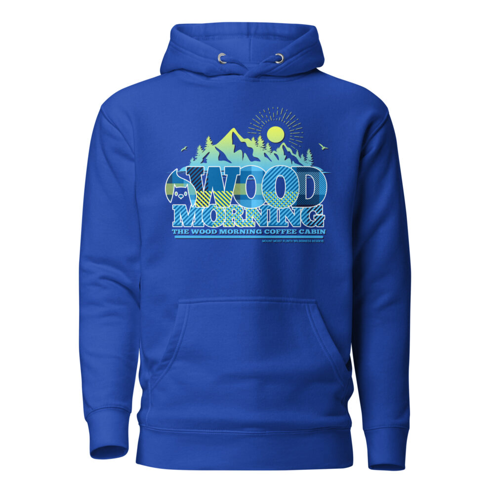 Wood Morning Vintage Tartan Heritage Hoodie Royal Blue